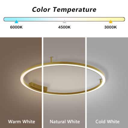 Immax NEO 07291-80G - LED+CCT Prigušiva stropna svetiljka FINO LED/55W/230V 2700-6500K Tuya prečnik 80 cm + daljinski upravljač