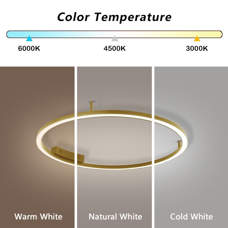 Immax NEO 07291-80G - LED+CCT Prigušiva stropna svetiljka FINO LED/55W/230V 2700-6500K Tuya prečnik 80 cm + daljinski upravljač