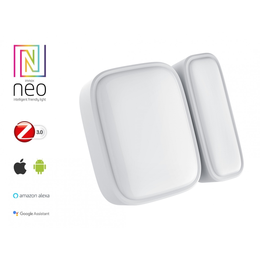 Immax NEO 07511L - Set 2x Magnetni senzor za prozore i vrata SMART 1xCR2032  Zigbee Tuya