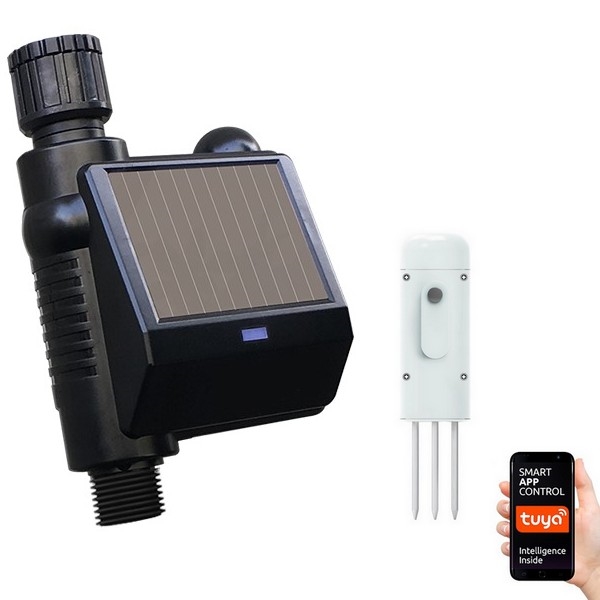 Immax NEO 07525L - Ventil za navodnjavanje + Senzor vlažnosti tla 2xAA IP65 Tuya