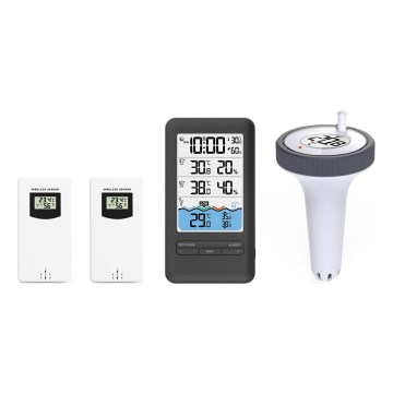 Immax NEO 07529L - Pametni senzor temperature za bazen +2x unutrašnji senzor temperature i vlažnosti Wi-Fi Tuya