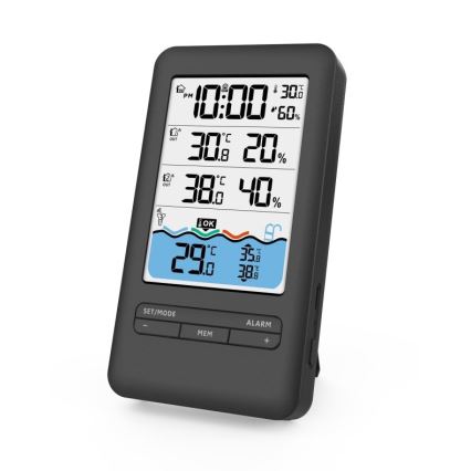 Immax NEO 07529L - Pametni senzor temperature za bazen +2x unutrašnji senzor temperature i vlažnosti Wi-Fi Tuya