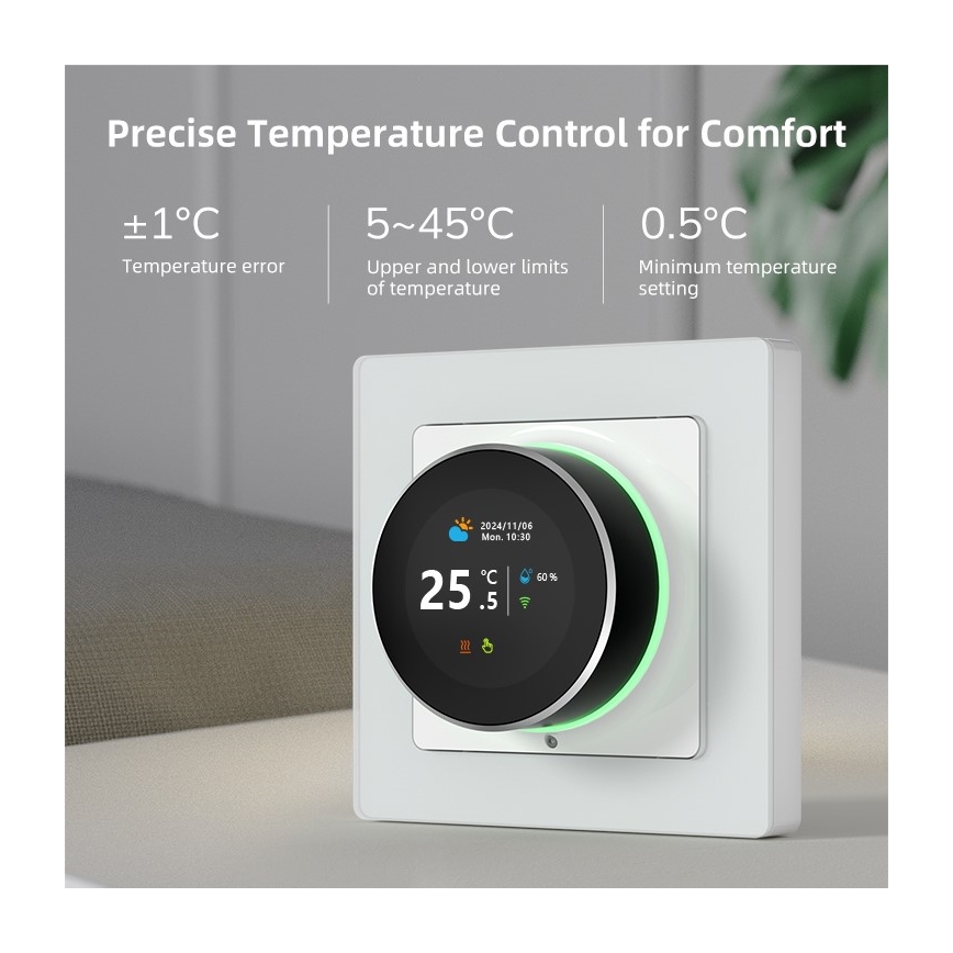 Immax NEO 07535L - SMART termostat za električno podno grejanje 230V/16A Wi-Fi Tuya