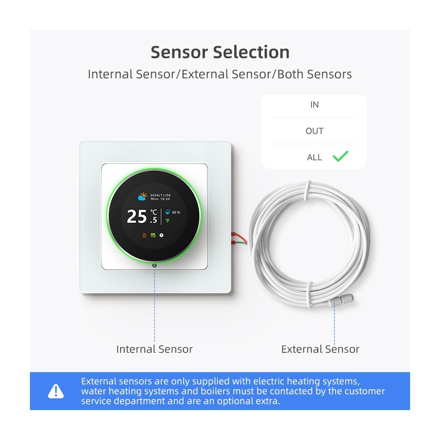 Immax NEO 07535L - SMART termostat za električno podno grejanje 230V/16A Wi-Fi Tuya