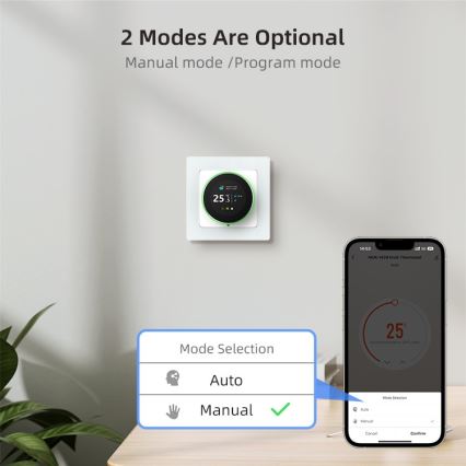 Immax NEO 07535L - SMART termostat za električno podno grejanje 230V/16A Wi-Fi Tuya
