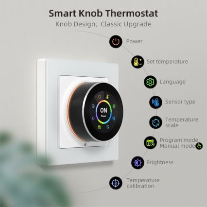Immax NEO 07535L - SMART termostat za električno podno grejanje 230V/16A Wi-Fi Tuya