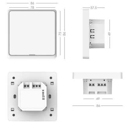 Immax NEO 07569L - Prekidač sa 1 tipkom SMART 230V Wi-Fi Tuya