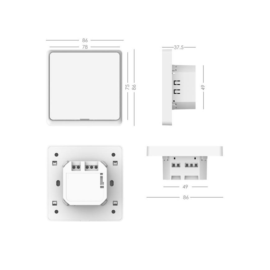 Immax NEO 07569L - Prekidač sa 1 tipkom SMART 230V Wi-Fi Tuya