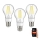 Immax NEO 07713C - SET 3x LED prigušiva filamentna sijalica NEO LITE E27/7W/230V 2700 - 6500K Wi-Fi Tuya