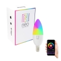 Immax NEO 07716L - LED RGB+CCT prigušiva sijalica E14/5,5W/230V 2700K Wi-Fi Tuya