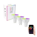 Immax NEO 07724C - Set 3x LED RGB+CCT Prigušiva sijalica GU10/4,8W/230V 2700K Wi-Fi Tuya