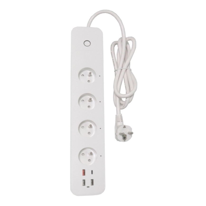 Immax NEO 07771L - Produžni kabl NEO LITE Smart 4 AC utičnice + 3x USB + 1x USB-C Wi-Fi Tuya