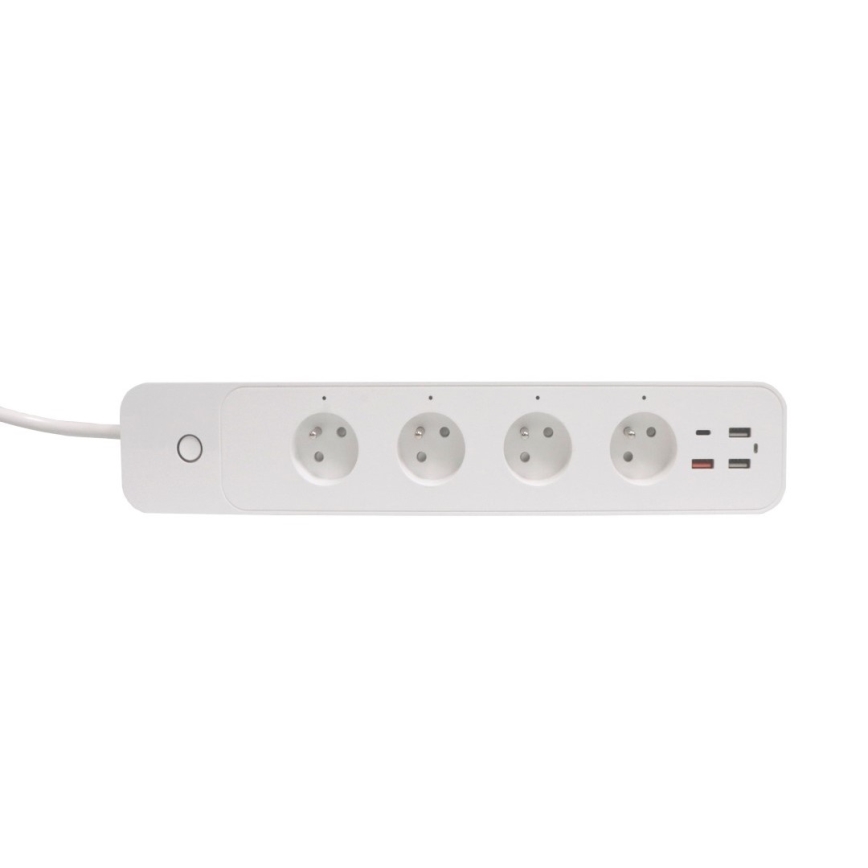 Immax NEO 07771L- Produžni kabl NEO LITE Smart 4AC+3xUSB+1xUSB C Wi-Fi Tuya