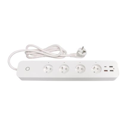 Immax NEO 07771L- Produžni kabl NEO LITE Smart 4AC+3xUSB+1xUSB C Wi-Fi Tuya