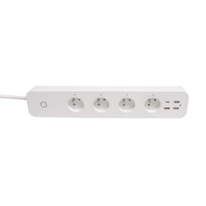 Immax NEO 07771L- Produžni kabl NEO LITE Smart 4AC+3xUSB+1xUSB C Wi-Fi Tuya