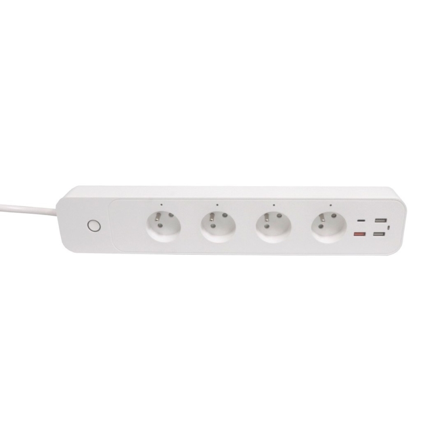 Immax NEO 07771L- Produžni kabl NEO LITE Smart 4AC+3xUSB+1xUSB C Wi-Fi Tuya