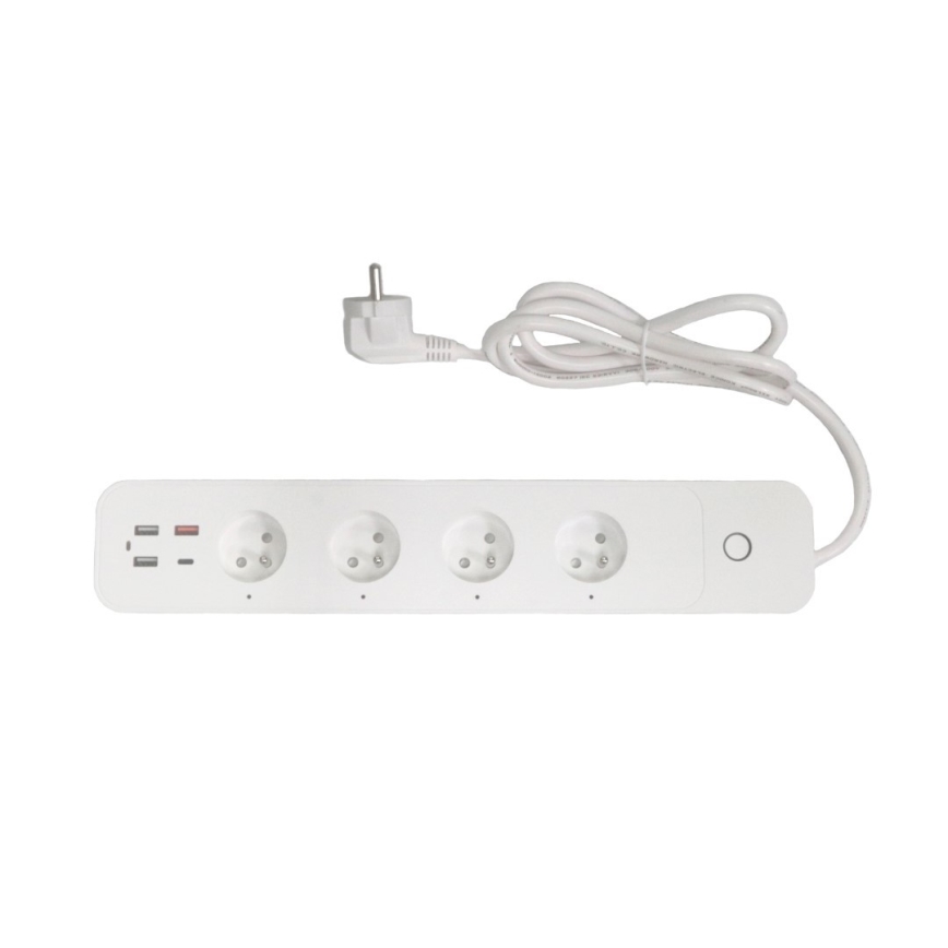 Immax NEO 07771L- Produžni kabl NEO LITE Smart 4AC+3xUSB+1xUSB C Wi-Fi Tuya