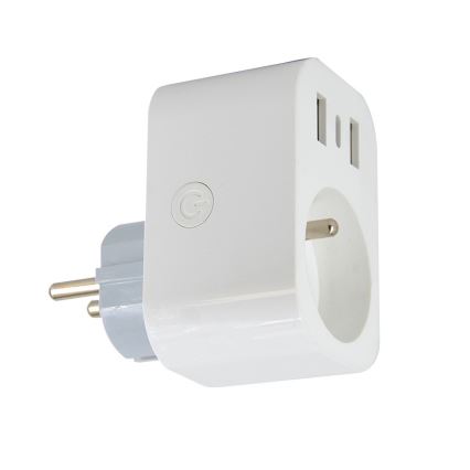 Immax NEO 07772L- Pametna razdelna utičnica 16A/230V + 2xUSB+1xUSB C Wi-Fi Tuya