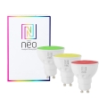 Immax NEO 07777C - Set 3x LED RGB+CCT Prigušiva sijalica GU10/4,8W/230V Tuya