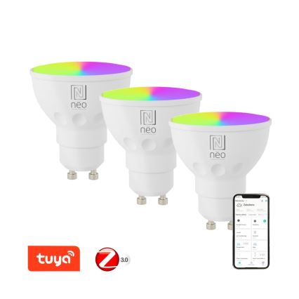 Immax NEO 07777C - Set 3x LED RGB+CCT Prigušiva sijalica GU10/4,8W/230V Tuya