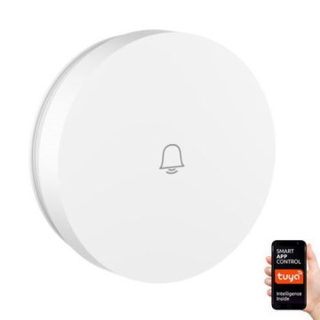 Immax NEO 07780L - Zamenska bežična tipka za zvono IP55 Wi-Fi Tuya bela
