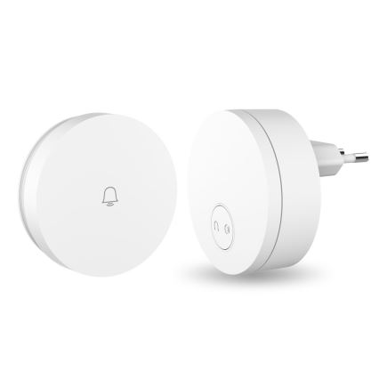 Immax NEO 07780L - Zamenska bežična tipka za zvono IP55 Wi-Fi Tuya bela