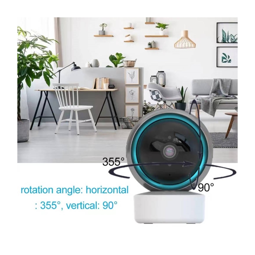 Immax NEO 07781L - Pametna unutrašnja kamera sa senzorom EYE NEO LITE, 355° P/T, 5 MP, Wi-Fi Tuya