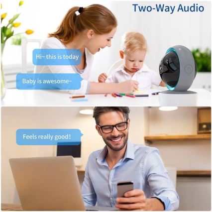 Immax NEO 07781L - Pametna unutrašnja kamera sa senzorom EYE NEO LITE, 355° P/T, 5 MP, Wi-Fi Tuya