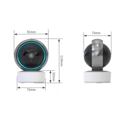 Immax NEO 07781L - Pametna unutrašnja kamera sa senzorom EYE NEO LITE, 355° P/T, 5 MP, Wi-Fi Tuya