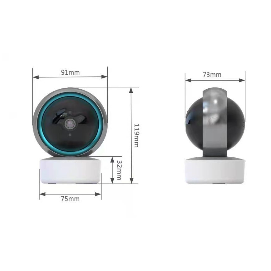 Immax NEO 07781L - Pametna unutrašnja kamera sa senzorom EYE NEO LITE, 355° P/T, 5 MP, Wi-Fi Tuya