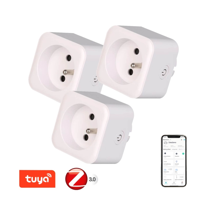 Immax NEO 07786C - Set 3x Pametna utičnica NEO LITE 3680W/230V/16A Tuya