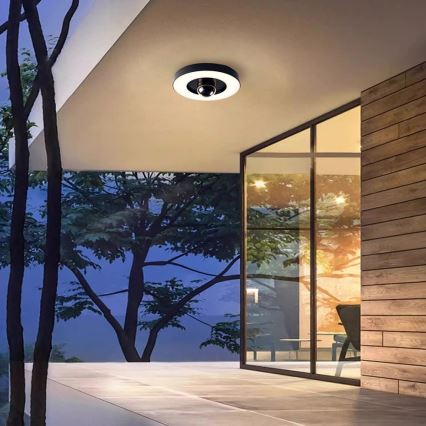 Immax NEO 07792L - LED Pametna spoljašnja kamera sa svetlom RING 22W/230V IP44 Wi-Fi Tuya