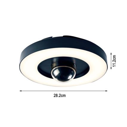 Immax NEO 07792L - LED Pametna spoljašnja kamera sa svetlom RING 22W/230V IP44 Wi-Fi Tuya