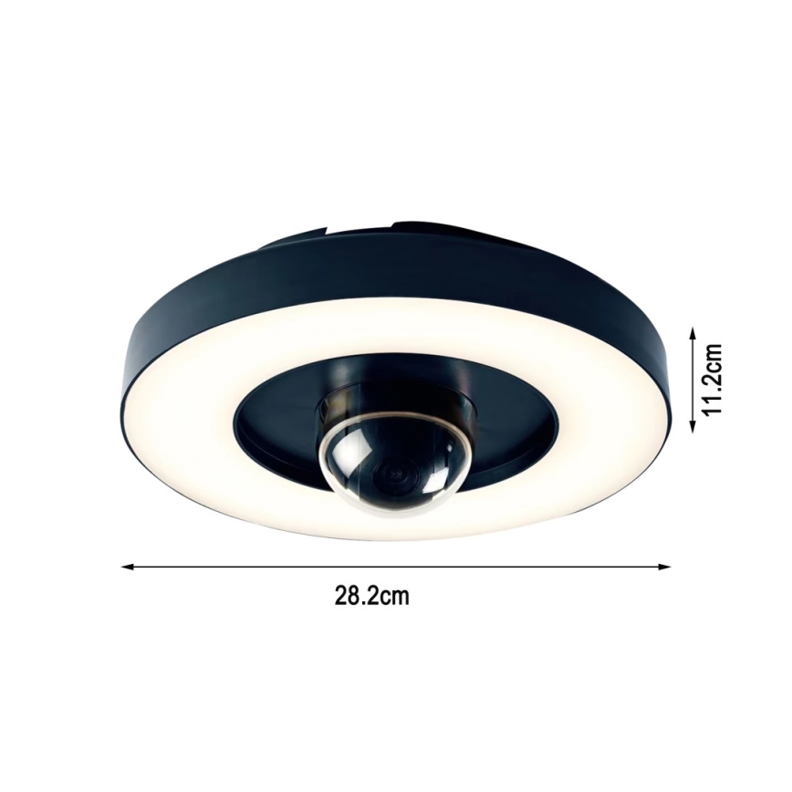 Immax NEO 07792L - LED Pametna spoljašnja kamera sa svetlom RING 22W/230V IP44 Wi-Fi Tuya