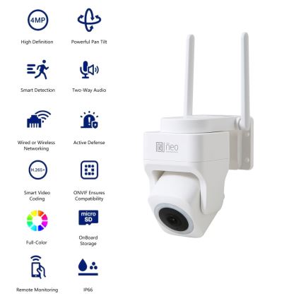 Immax NEO 07793L - Pametna spoljašnja kamera sa senzorom CUBE 4MP 5V IP65 Wi-Fi Tuya