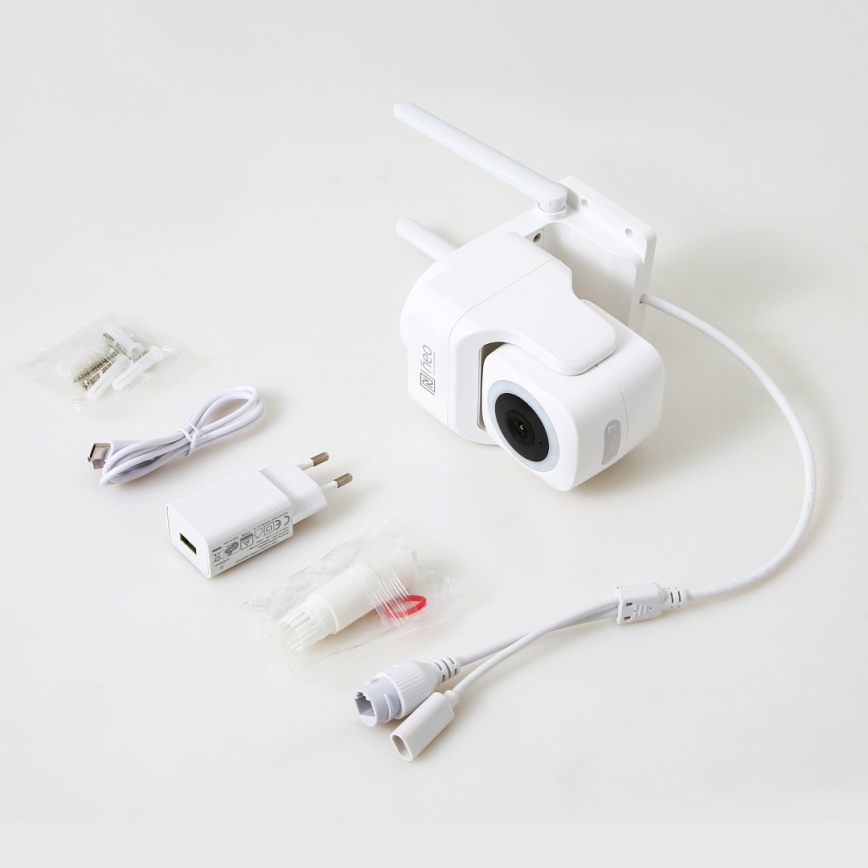 Immax NEO 07793L - Pametna spoljašnja kamera sa senzorom CUBE 4MP 5V IP65 Wi-Fi Tuya
