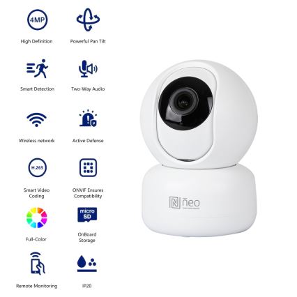 Immax NEO 07795L - Pametna unutarnja kamerom sa senzorom 4MP 5V Wi-Fi Tuya