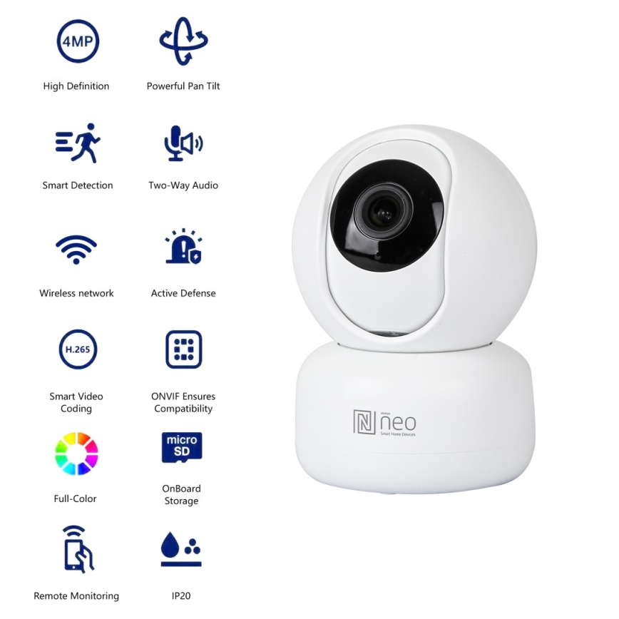 Immax NEO 07795L - Pametna unutarnja kamerom sa senzorom 4MP 5V Wi-Fi Tuya