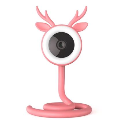 Immax NEO 07798L - Pametni punjivi monitor za bebe 5V Wi-Fi Tuya roze