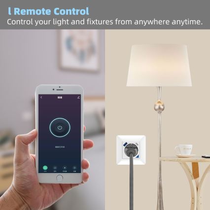 Immax NEO 07801L - Pametna utičnica 16A/230V + 1xUSB-A+1xUSB C Tuya