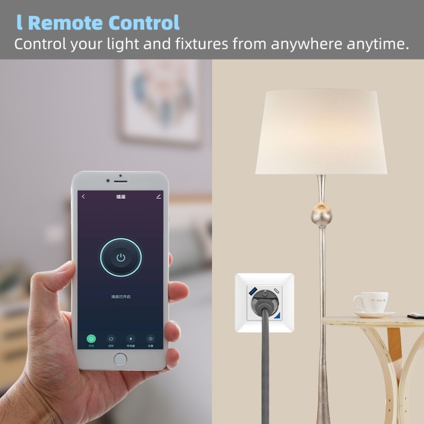 Immax NEO 07801L - Pametna utičnica 16A/230V + 1xUSB-A+1xUSB C Tuya
