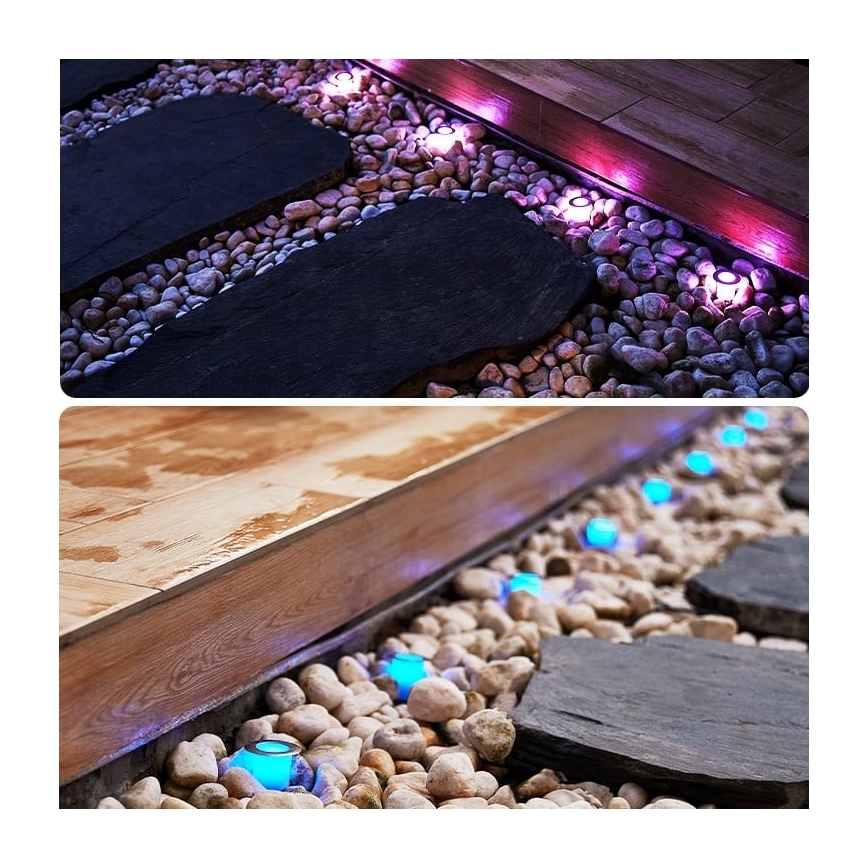 Immax NEO 07905L - LED RGB Prigušiva solarna lampa ESTRELAS 8xLED/0,25W/5V IP65 Tuya 2200 mAh