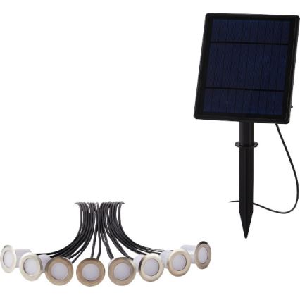 Immax NEO 07905L - LED RGB Prigušiva solarna lampa ESTRELAS 8xLED/0,25W/5V IP65 Tuya 2200 mAh