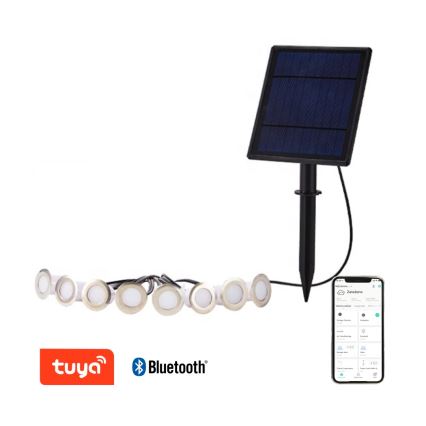 Immax NEO 07905L - LED RGB Prigušiva solarna lampa ESTRELAS 8xLED/0,25W/5V IP65 Tuya 2200 mAh
