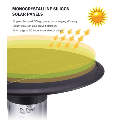 Immax NEO 07908L - LED RGB+CW/W Prigušiva solarna lampa LED/2W/5V IP54 Tuya 4000 mAh