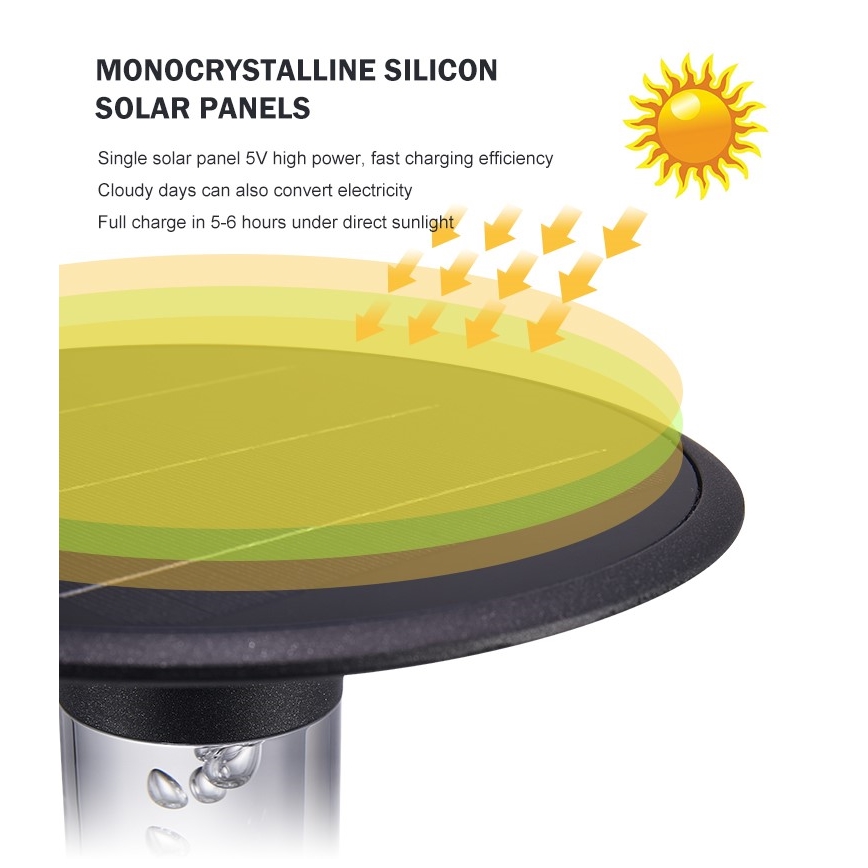 Immax NEO 07908L - LED RGB+CW/W Prigušiva solarna lampa LED/2W/5V IP54 Tuya 4000 mAh