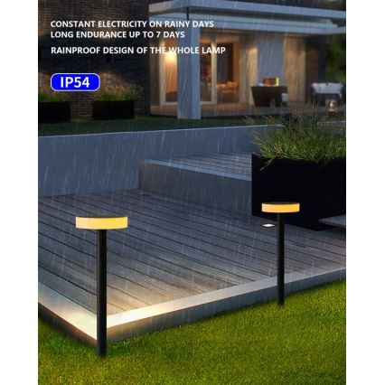 Immax NEO 07910L - LED RGB Prigušiva solarna lampa sa senzorom NEO LITE LED/1W/5V okrugli IP54 Tuya