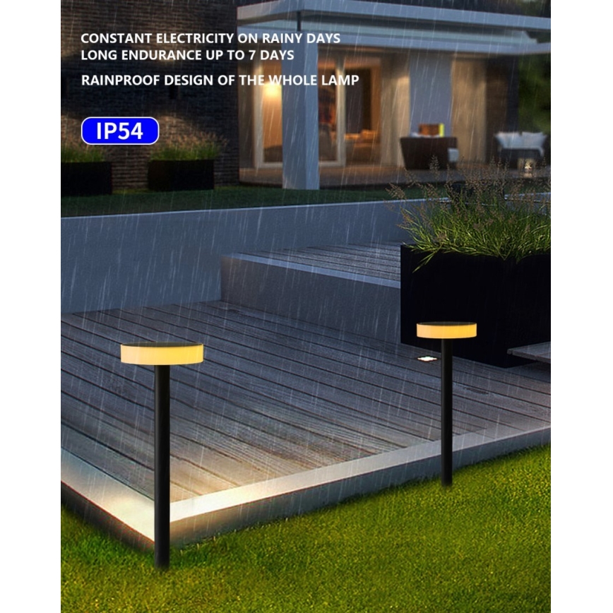 Immax NEO 07910L - LED RGB Prigušiva solarna lampa sa senzorom NEO LITE LED/1W/5V okrugli IP54 Tuya