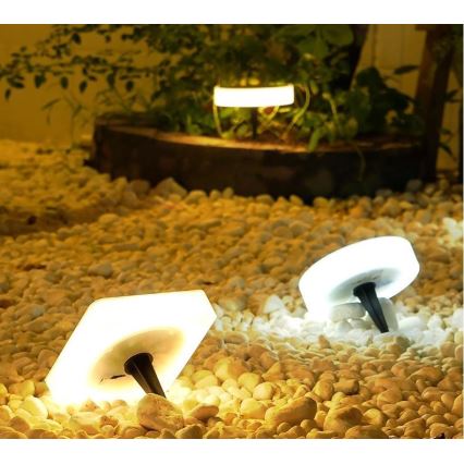 Immax NEO 07910L - LED RGB Prigušiva solarna lampa sa senzorom NEO LITE LED/1W/5V okrugli IP54 Tuya