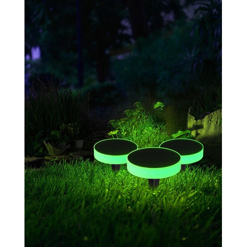 Immax NEO 07910L - LED RGB Prigušiva solarna lampa sa senzorom NEO LITE LED/1W/5V okrugli IP54 Tuya